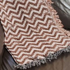 MIABELLA Pregrinjalo ZIGZAG 170x220, rjava mešanica