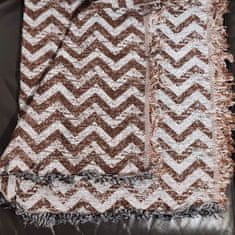 MIABELLA Pregrinjalo ZIGZAG 170x220, rjava mešanica