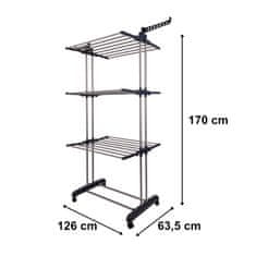 Volino 3-stopenjsko pokončno zložljivo stojalo za sušenje perila IKO