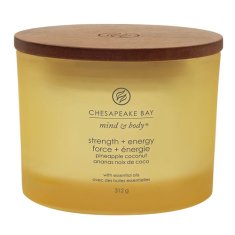 Svíčka ve skleněné váze Chesapeake Bay Candle, Síla a energie, ananas a kokos, 312 g