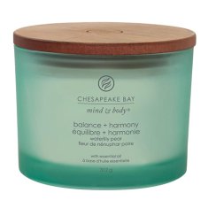 Svíčka ve skleněné váze Chesapeake Bay Candle, Rovnováha a harmonie, vodní hruška, 312 g