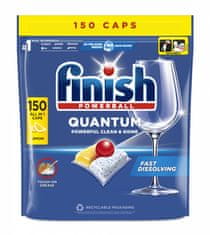 Finish Quantum All-in-1 tablete za pomivalni stroj, Lemon Sparkle, 150/1