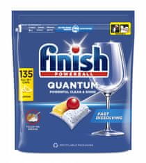 Finish Quantum All-in-1 tablete za pomivalni stroj, Lemon Sparkle, 135/1