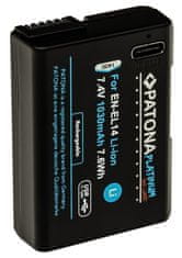 PATONA Nikon EN-EL14/EN-EL14A 1030mAh Li-Ion Platinum USB-C akumulatorska baterija