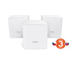 Tenda MW5c (3-pack) Nova - Brezžični mesh gigabitni usmerjevalnik 802.11ac/a/b/g/n,1200 Mb/s