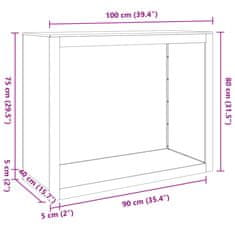 Vidaxl Stojalo za drva črno 100x40x80 cm jeklo