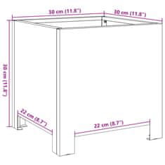 Vidaxl Vrtno korito 30x30x30 cm pocinkano jeklo