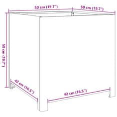 Vidaxl Vrtno korito 50x50x50 cm nerjaveče jeklo