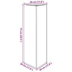 Vidaxl Vrtno korito 2 kosa trikotnik 30x26x75 cm nerjavno jeklo