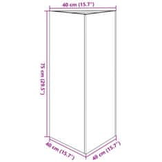 Vidaxl Vrtno korito 2 kosa bela trikotnik 40x34,5x70 cm jeklo