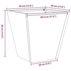 Vidaxl Vrtno korito 2 kosa 30x30x30 cm pocinkano jeklo