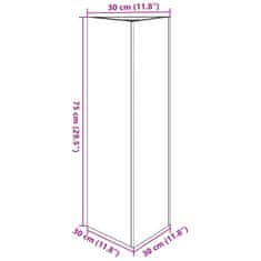 Vidaxl Vrtno cvetlično korito 2 kosa črno trikotno 30x26x75 cm jeklo