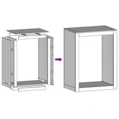 Vidaxl Stojalo za drva 60x40x80 cm nerjaveče jeklo