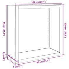 Vidaxl Stojalo za drva antracitno 100x40x100 cm jeklo