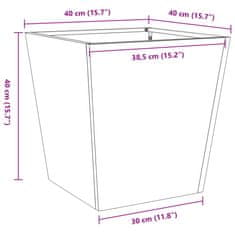 Vidaxl Vrtno korito 2 kosa 40x40x40 cm nerjavno jeklo