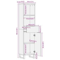 Vidaxl Komoda 38x34x160 cm trden mangov les