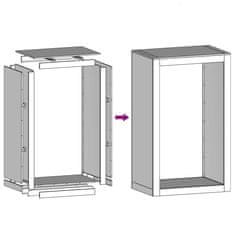 Vidaxl Stojalo za drva antracitno 60x40x100 cm jeklo