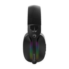 Marvo Pulz 70W HG9086W brezžične gaming RGB slušalke (črne) + kabel 3 načini priklopa