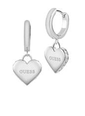 Guess Čudoviti jekleni uhani s srčki Falling In Love JUBE02236JWRHT/U