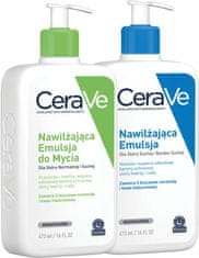 CeraVe Vlažilni set za nego telesa za suho kožo 2 x 473 ml