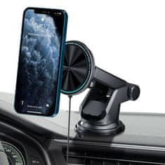 Miramarket TECH-PROTECT A2 MAGNETNI MAGSAFE DASH CAR MOUNT BREZŽIČNI POLNILEC 15W ČRN