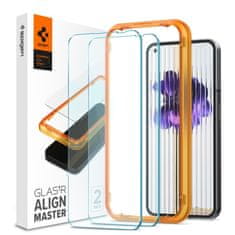 NEW SPIGEN ALM GLAS.TR SLIM 2-PACK NIČ TELEFON 1 PROZORNO KALJENO STEKLO