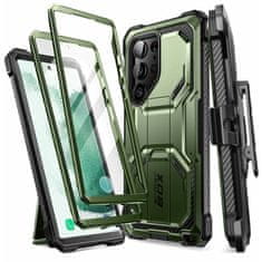 Miramarket WYP CASE OKLEPNI ETUI + SPONKA SUPCASE IBLSN ARMORBOX 2-SET GALAXY S23 ULTRA GULDAN