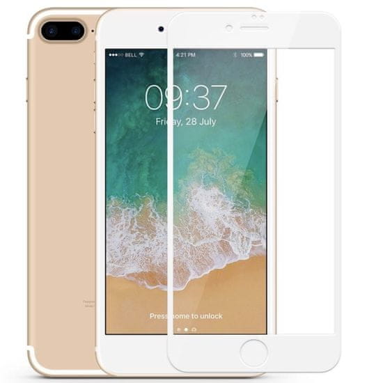 Miramarket Kaljeno steklo IPHONE 8 PLUS / 7 PLUS 5,5" JCPAL Preserver Glass zaščitno steklo bele barve + RYSIK