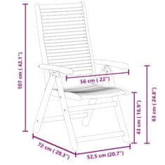 Vidaxl Nastavljivi vrtni stoli 8 kosi 56x72x107 cm trden akacijev les