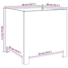 Vidaxl Vrtno korito 2 kosa 40x40x40 cm nerjavno jeklo