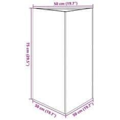 Vidaxl Vrtno korito 2 kosa bela trikotna 50x43x75 cm jeklo