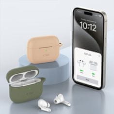 Tech-protect Silicone Hook ovitek za Apple AirPods Pro 1 / 2, rjav