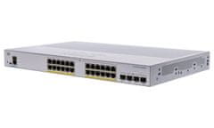 Cisco CBS250-24PP-4G-EU 24-portno pametno stikalo GE, 24x GbE RJ-45, 4x 1G SFP, PoE+ 100W