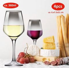 Alpina Komplet kozarcev za vino 4 kosi 360 ml dim ED-224044