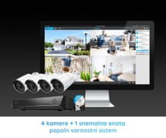 Reolink NVS8-5MB4 varnostni komplet, NVR snemalna enota + 4 x IP kamere P320