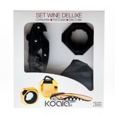 Miramarket Set z Dodatki za Vino Koala Deluxe 3 Kosi Črna Kovina