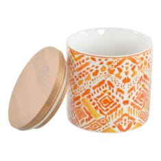 Miramarket Čoln DKD Home Decor Oranžna Bambus Porcelan (2 pcs) (9.8 x 9.8 x 10 cm)