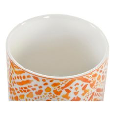 Miramarket Čoln DKD Home Decor Oranžna Bambus Porcelan (2 pcs) (9.8 x 9.8 x 10 cm)