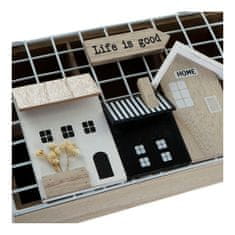 Miramarket Škatla za pijače DKD Home Decor Life is Good 26 x 17 x 8 cm Črna Kovina Rjava Bela Les MDF