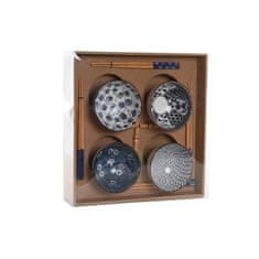 NEW Set za suši DKD Home Decor Modra Bambus Gres Orientalsko (12 Kosi)