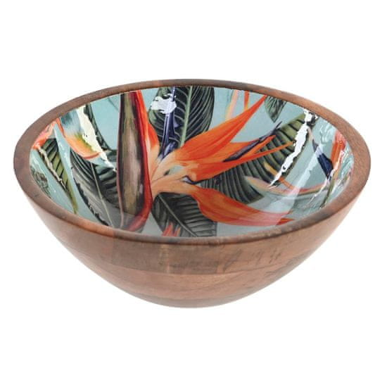 Miramarket Skleda DKD Home Decor Naraven Zelena Mangov les Tropical 18 x 18 x 7 cm