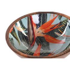 Miramarket Skleda DKD Home Decor Naraven Zelena Mangov les Tropical 18 x 18 x 7 cm