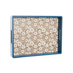 Miramarket Pladenj DKD Home Decor Naraven Modra Bela Les MDF (40 x 29 x 5 cm)