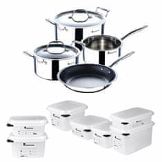 NEW Posoda za kuhanje Masterpro Cookware Triply 11 Kosi (11 pcs)