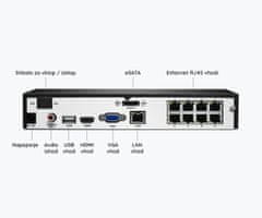 Reolink NVS8-5MD4 varnostni komplet, NVR snemalna enota + 4 x IP kamere P324