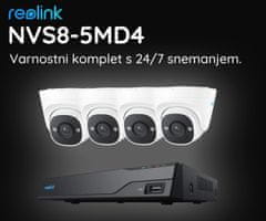 Reolink NVS8-5MD4 varnostni komplet, NVR snemalna enota + 4 x IP kamere P324