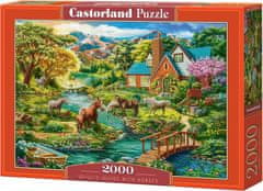 Castorland Puzzle Idilična hiša s konji 2000 kosov