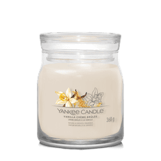 Yankee Candle Dišeča sveča Signature in glass medium Vanilla Creme Brulee 368g