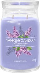 Yankee Candle Dišeča sveča Podpis v steklu velika Lilac Blossoms 567g