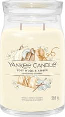 Yankee Candle Dišeča sveča Podpis v velikem steklu Soft Wool & Amber 567g